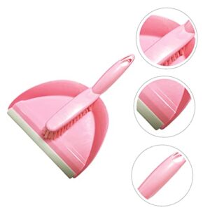 SOESFOUFU 2pcs Mini Broom Dustpan Set Recorder Bags Mini Brush Bed Broom Mini Dust Broom Desktop Broom Tiny Broom Dustpan Mini Dust Pan Mini Cleaning Brush Small Dustpan Brush Plastic