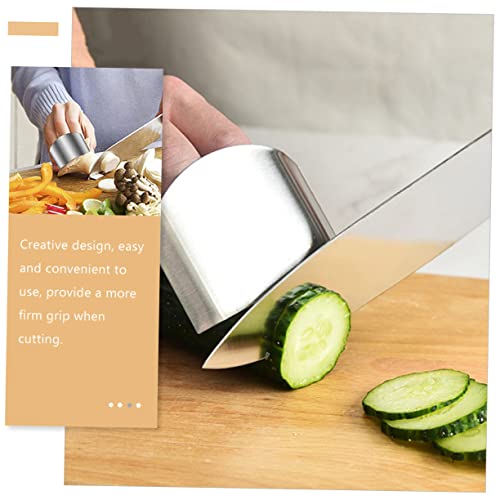 AUTSUPPL 8pcs Kitchen Utensils Holder Kitchen Finger Guards Vegetable Cutting Hand Protector Finger Protective Guard Chopping Dicing Finger Protector Top Gadgets Stainless Steel