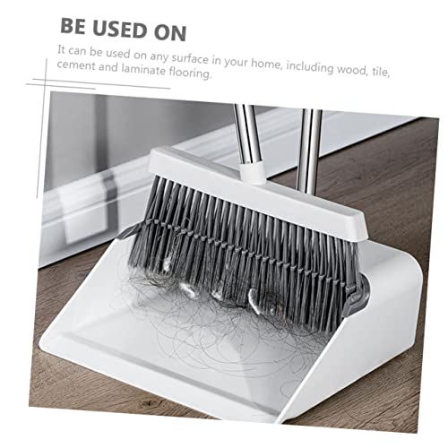 HOMOCONO 1 Set Broom Dustpan Kit Kitchen Brooms Escobas para Barrer Piso Broom and Dustpan Outdoor Dustpan Home Cleaning Dustpan Office Broom Standing Dustpan Handled Dustpan The Pet