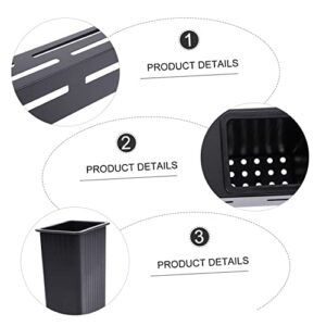 FUNOMOCYA Knife Holder Block Holder Wall Utensils Holder Wall Mounted Shelves for Storage Hanging Holder Kitchen Knife Storage Pot Lid Holder Cutter Storage Rack Stainless Steel Black