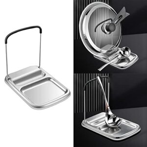 ljhnba Stainless Steel Pot Lid Rack Stand Holder for Cabinet Countertop Storage for Home and Kitchen