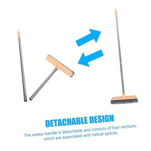 1pc Brush Flooring Scrubber Brush Bathroom Brush Soft Dusting Brush Cleaner Grout Broom with Long Bristle Home Broom Durable Brush Abs HOMOCONO