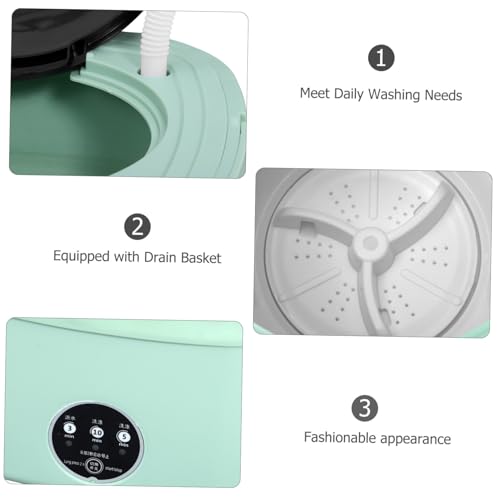 LIFKICH Folding Washing Machine Mini Washer Portable Clothes Washer Small Laundry Machine Washing Machine Foldable Washing Machine Mini Portable Bucket Washing Machine Plastic Green