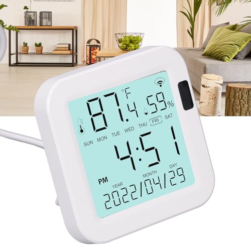 Thermometer Hygrometer, 0 to 60℃ 0% to 99% RH Temperature Humidity Meter 5V 1A for Living Room Kitchen Bedroom