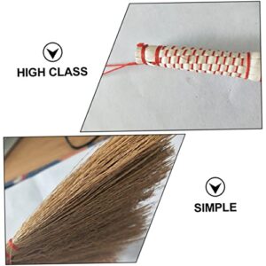 IWOWHERO 1pc Hand-Knitted Small Broom Hand Whisk Hamster Mini Broom Woven Broom Whisk Broom Mini Sweep Brush Sweeping Broom Sofa Hand Broom Mini Broom Brush Pet Hair Broom Dust Miscanthus