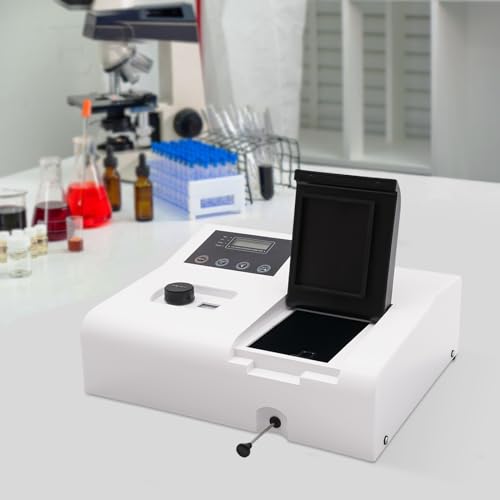 110V Digital Lab Spectrophotometer 721 Visible Spectrophotometer w/LCD Display 350-1020nm Tungsten Lamp Lab Analytical Equipment