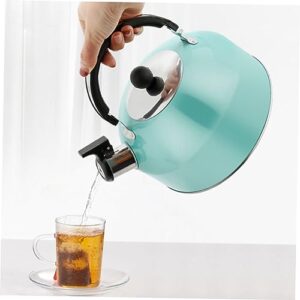 Garneck Chirping Kettle Hot Camping Water Jug Espresso Machines Stove Safe Teapot Whistling Water Boiler Kettles Mint Green Para Water Kettle Convenient Kettle Blue Stainless Steel