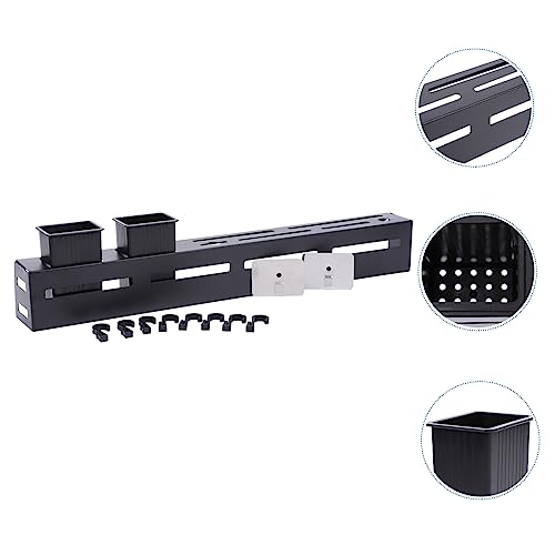 FUNOMOCYA Knife Holder Block Holder Wall Utensils Holder Wall Mounted Shelves for Storage Hanging Holder Kitchen Knife Storage Pot Lid Holder Cutter Storage Rack Stainless Steel Black