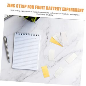 ULTECHNOVO 2sets Fruit Battery Science Battery Anode for Zinc Plating Electrode Strip for Electroplating Anode for Zinc Electroplating Electrode Materials Zinc Anode Electrode Strips 16pcs*2