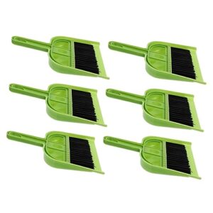 goohochy 6 sets broom dustpan set table cleaning broom keyboard brush broom small printers for home use handheld broom small dusting broom mini dust pans with brush portable brush plastic