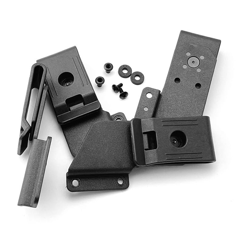 4 Set 360° Rotatable Deep Carry Pocket Clip Fits for Kydex Sheath Knife Case, Universal Back Clip DIY Replacement