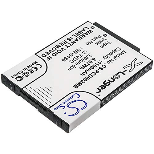 CS Replacement Battery for Philips SCD603, SCD-603/00, SCD603/10, SCD603/20, SCD-603H 20600002300, 996510061843, N-S150, SN-S150 1100mAh / 4.07Wh Barcode Scanner