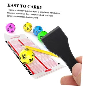 BUTIFULSIC 40 Pcs Scratch Tool Colored Stickers Films Scraper Loterie Scratchers Tool Scraper Keychain Labeling Stickers Paint Scraper Scratch Off Tool for Tickets Plastic