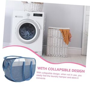 GREENADSCAPE Folding Laundry Hamper Laundry Baskets Dirty Cloth Basket Folding Laundry Basket Clothes Basket Holder Mesh Laundry Basket Laundry Hampers Clothes Holder Cationic Cloth