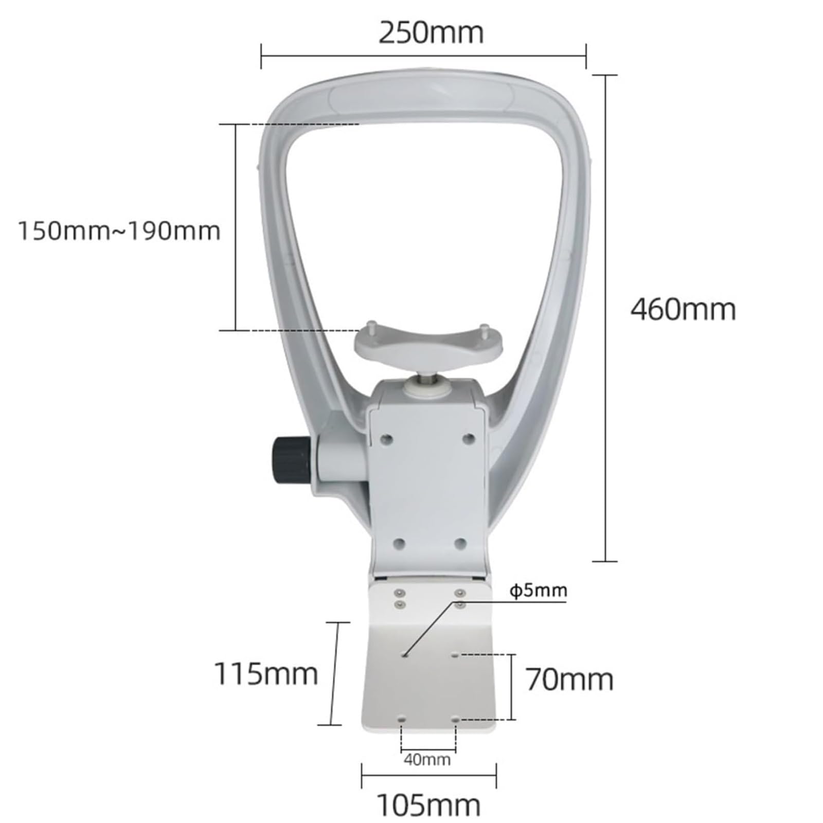 Chin Rest Forehead Support Optical Instrument, Lifting Forehead Support Chin Rest Optometry Accessories, with Headrest/Chin Rest/Lift Knob, Adjustable Bracket