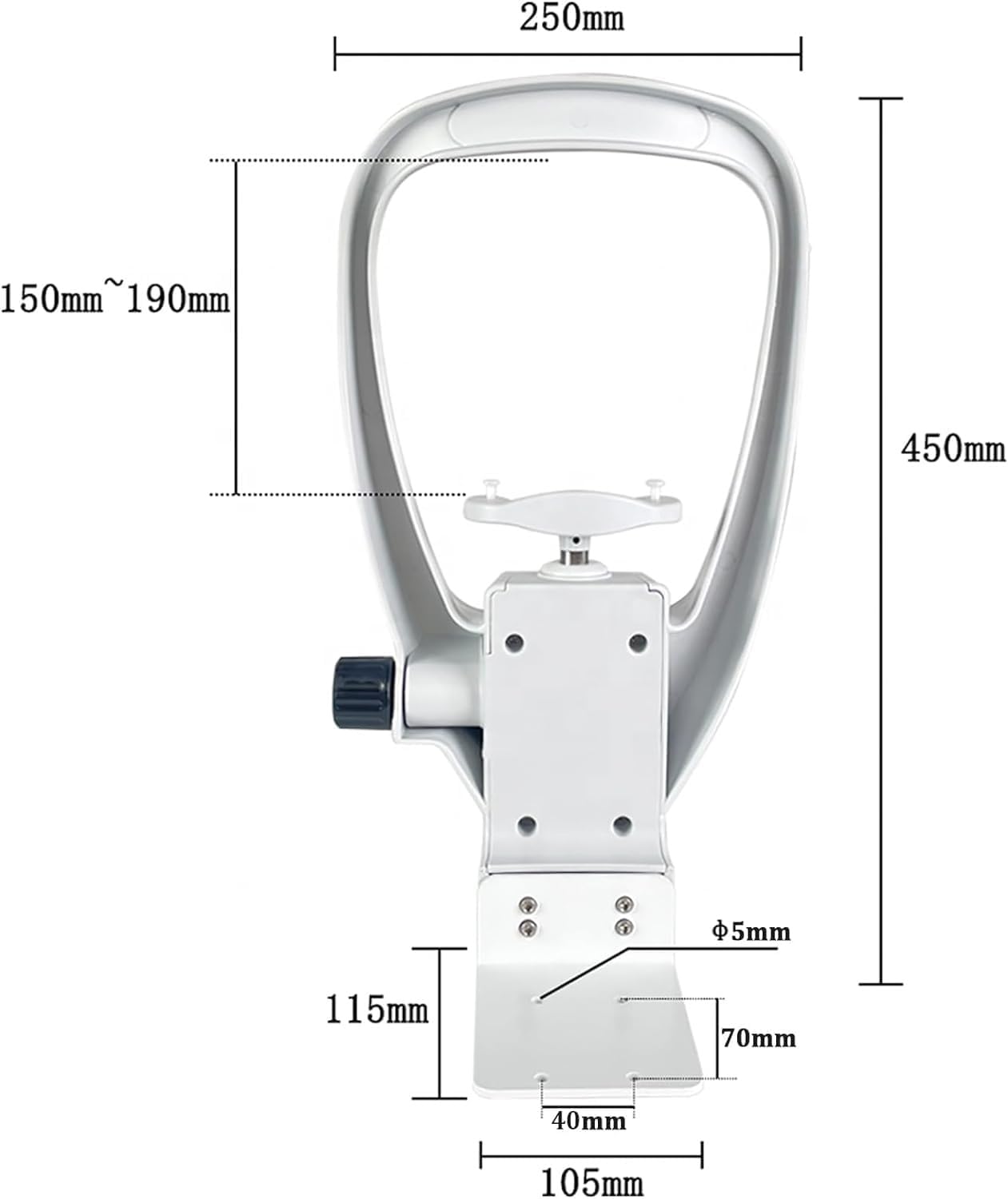 CFDZCP Optometry Lifting Chin Bracket Forehead Support Plastic Optometry Accessories ，Optical Instrument Chin Rest Forehead Bracket Set for Auto Refractometer and Other Devices