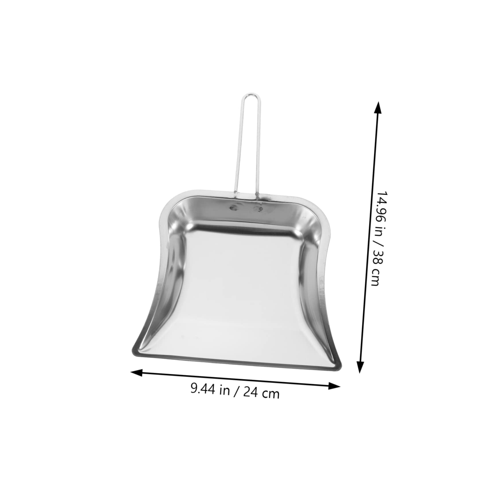 IWOWHERO 2pcs Desktop Dustpan Large Scoop Dustpan Commercial Desktop Cleaning Household Dustpans Cleaning Products Online Indoor Dustpans Dustpan for Kitchen Stainless Steel Silver