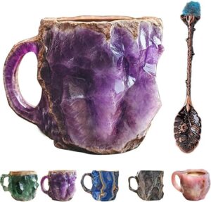 mineral crystal coffee mugs, natural mineral crystal coffee mug, mineral crystal coffee, mugcrystal coffee mugs, mugsmineral coffee mug, rose quartz, green, geode, agate, garnet (h)