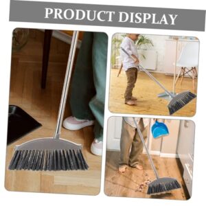 Luxshiny 2pcs Stainless Steel Broom Garage Broom Angle Broom Camping Broom Floor Cleaning Broom Patio Broom Long Handle Broom Cleaning Supplies Pickup Brush Garden Broom Plastic Dark Grey