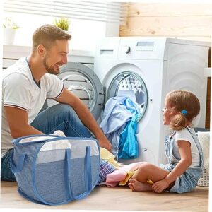 GREENADSCAPE Folding Laundry Hamper Laundry Baskets Dirty Cloth Basket Folding Laundry Basket Clothes Basket Holder Mesh Laundry Basket Laundry Hampers Clothes Holder Cationic Cloth