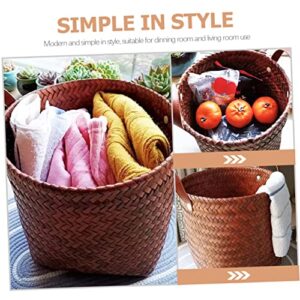 Levemolo Clothes Hamper Clothes Container Dirty Clothes Basket Laundry Basket with Lid Car Toy Sundries Container Cars Toy Seagrass Basket Wicker Laundry Basket Washing Basket Brown Pp