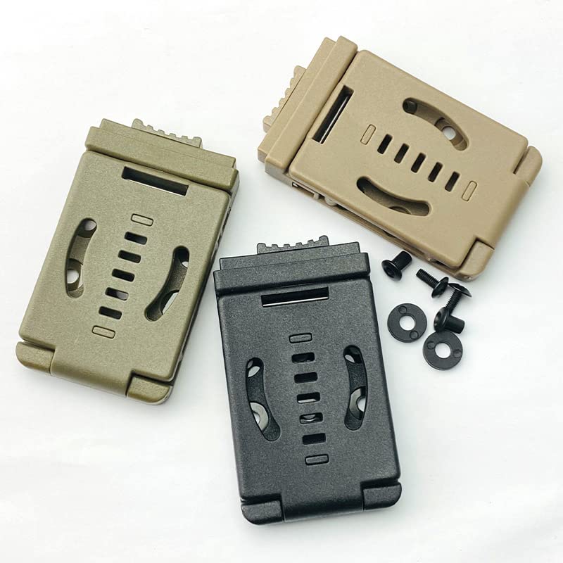 7PCS Deep Carry Pocket Clip with 14 Sets Screws Fit for K Sheath, Knife Case and Torch, Nylon Back Clip Waist Clip(Gray)