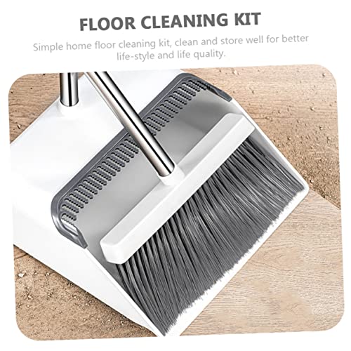 HOMOCONO 1 Set Broom Dustpan Kit Kitchen Brooms Escobas para Barrer Piso Broom and Dustpan Outdoor Dustpan Home Cleaning Dustpan Office Broom Standing Dustpan Handled Dustpan The Pet