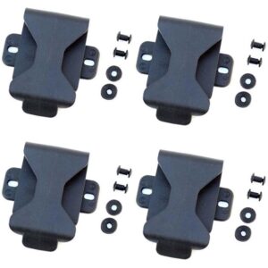 4pcs rotatable pocket clip with 8 sets screws fit for k sheath knife case, nylon deep carry belt clip diy replacement