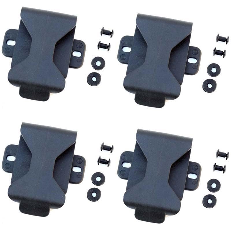 4PCS Rotatable Pocket Clip with 8 Sets Screws Fit for K Sheath Knife Case, Nylon Deep Carry Belt Clip DIY Replacement