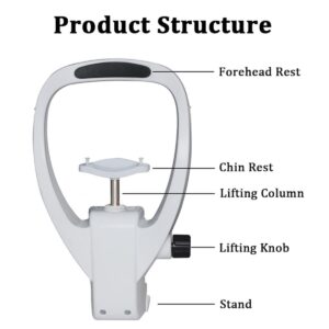 CFDZCP Optometry Lifting Chin Bracket Optical Instrument Chin Rest Forehead Bracket Set ， 40mm Lifting Chin Bracket with Adjustment Knob, Glasses Equipment for Auto Refractometer, Vision Training