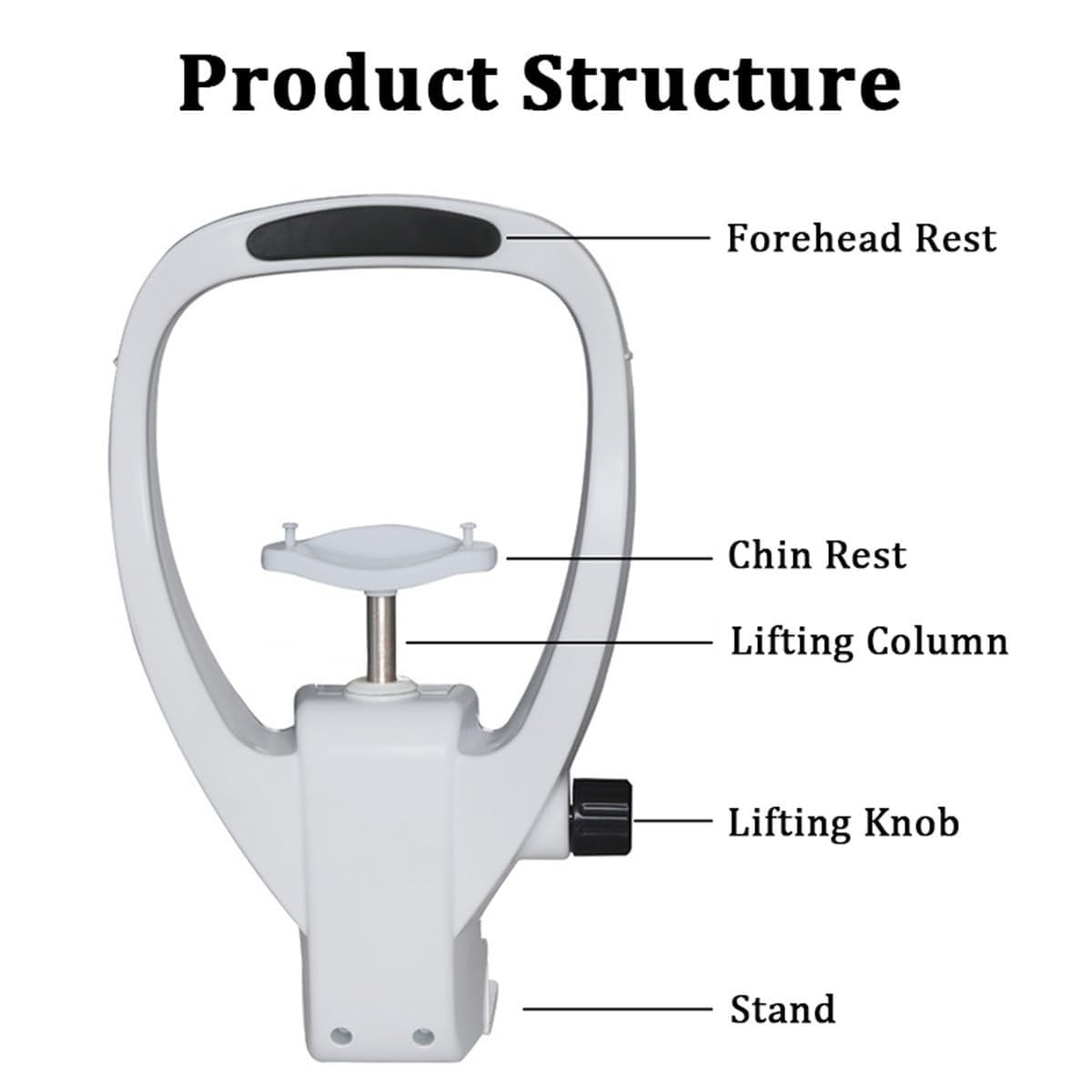 CFDZCP Optometry Lifting Chin Bracket Chin Rest Forehead Support ，Optical Eyeglasses Equipment, Ophthalmic Auto Refractometer Rest Vision, Lifting Chin Bracket with Adjustment Knob