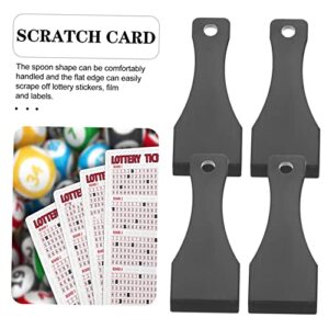 BUTIFULSIC 40 Pcs Scratch Tool Colored Stickers Films Scraper Loterie Scratchers Tool Scraper Keychain Labeling Stickers Paint Scraper Scratch Off Tool for Tickets Plastic