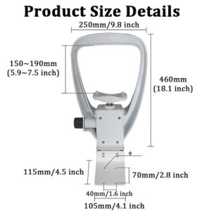 CFDZCP Optometry Lifting Chin Bracket Optical Instrument Chin Rest Forehead Bracket Set ， 40mm Lifting Chin Bracket with Adjustment Knob, Glasses Equipment for Auto Refractometer, Vision Training