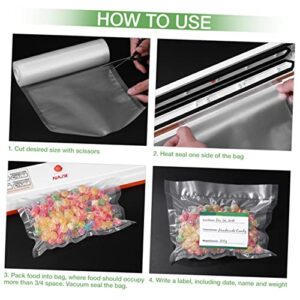 VOSAREA 3 Rolls Vacuum Storage Bag Vacuum Bags Refrigerator Bags Reusable Sandwich Bag Vacuum Seal Storage Bags Fruit Fresh Bags Vaccum Seal Storage Bags Fridge Bags Bye Transparent