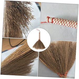 IWOWHERO 1pc Hand-Knitted Small Broom Hand Whisk Hamster Mini Broom Woven Broom Whisk Broom Mini Sweep Brush Sweeping Broom Sofa Hand Broom Mini Broom Brush Pet Hair Broom Dust Miscanthus