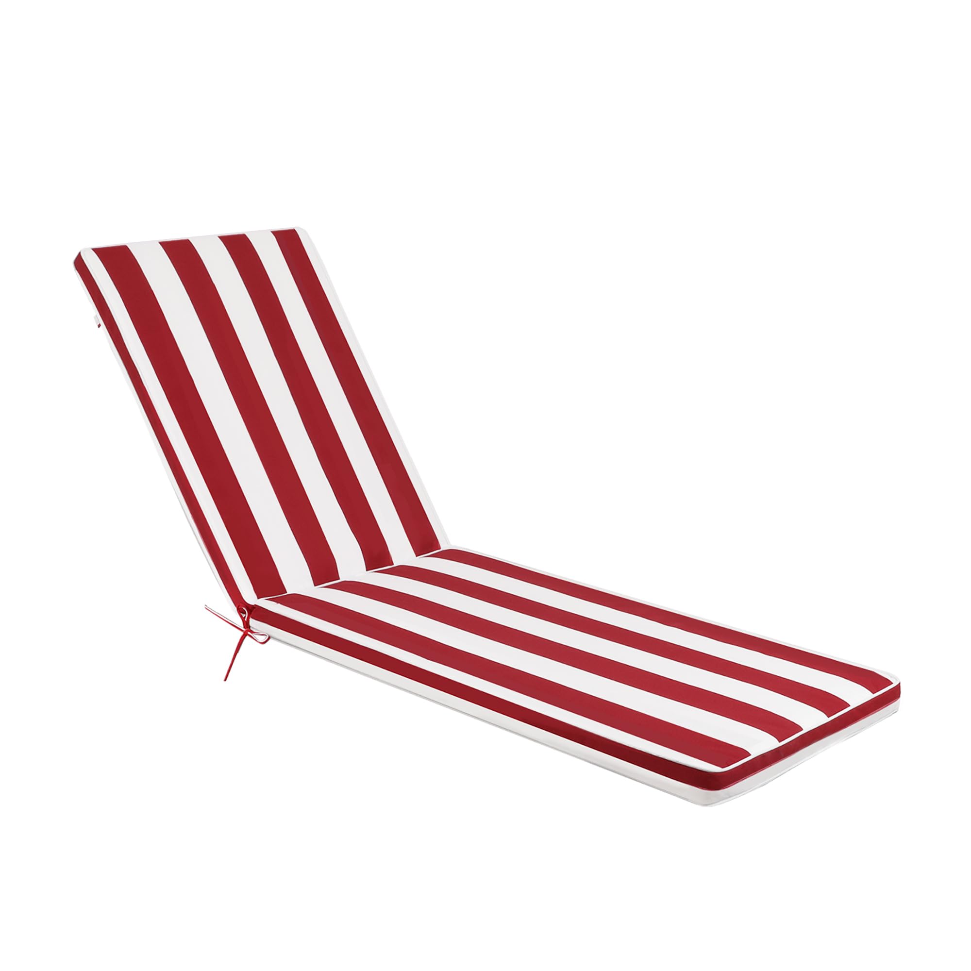 HAIPUP Chaise Lounge Cushions Outdoor, Lounge Chair Cushion Outdoor Furniture Cushions for Patio Pool Lawn, Red & White Stripe