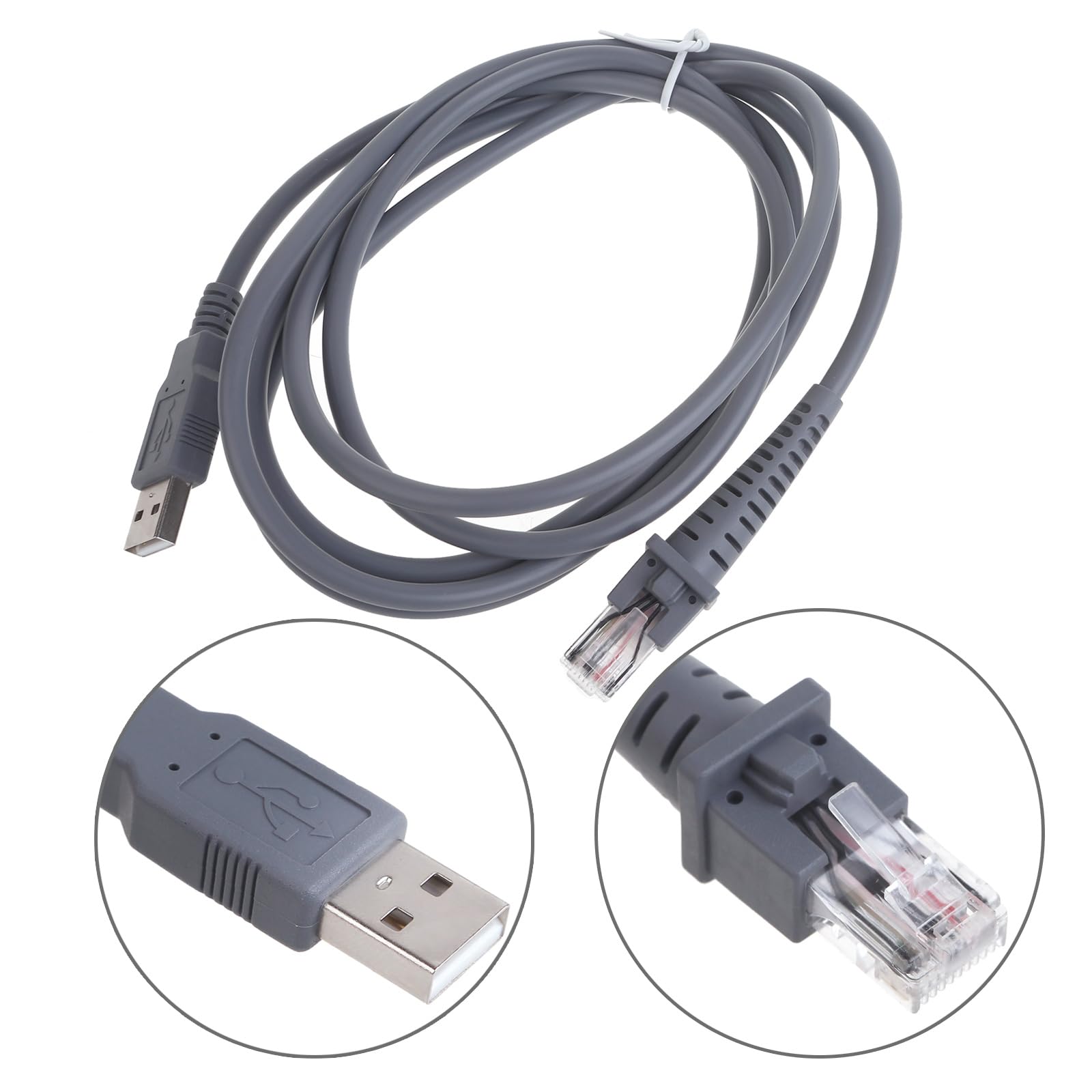 PLCPDM 2m/7FT High Speed USB Cable Scanner Cable USB Data Cable Fitting for GD4130 QD2100 GBT4100 Scanners