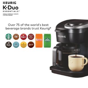 Keurig duo coffee maker, Essentials Black Single-Serve K-Cup Pod Coffee Maker, Black