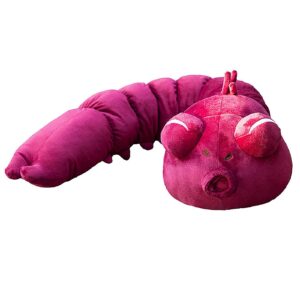 dviggaz worm cosplay pillow toy for fans kids 47" ugly worm home decor plush for boys girls soft stuffed animal doll gifts for halloween christmas birthday