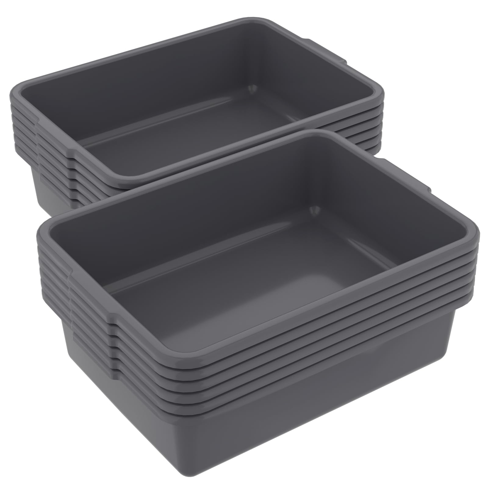 Gainhope 12 Packs Plastic Bus Tubs, 15 L Restaurant Commercial Bus Box