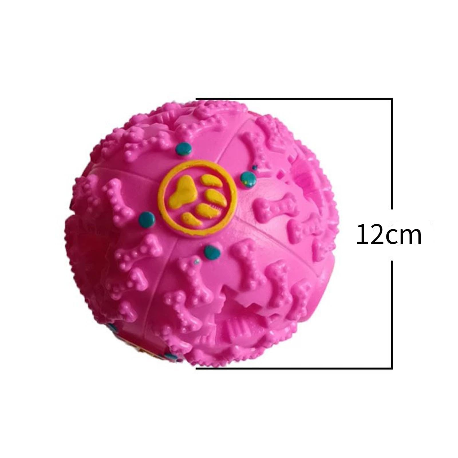 Pawcia Giggle Ball, Giggle Sound Dog Ball, Dog Chew Toys, Dog Toy Ball Fun Squeaky Wobble Giggle Sound, Interactive Hard Tough Pet Toy, Interactive Fetch Dog Ball, Dogs Food Dispenser (4.7in Pink)