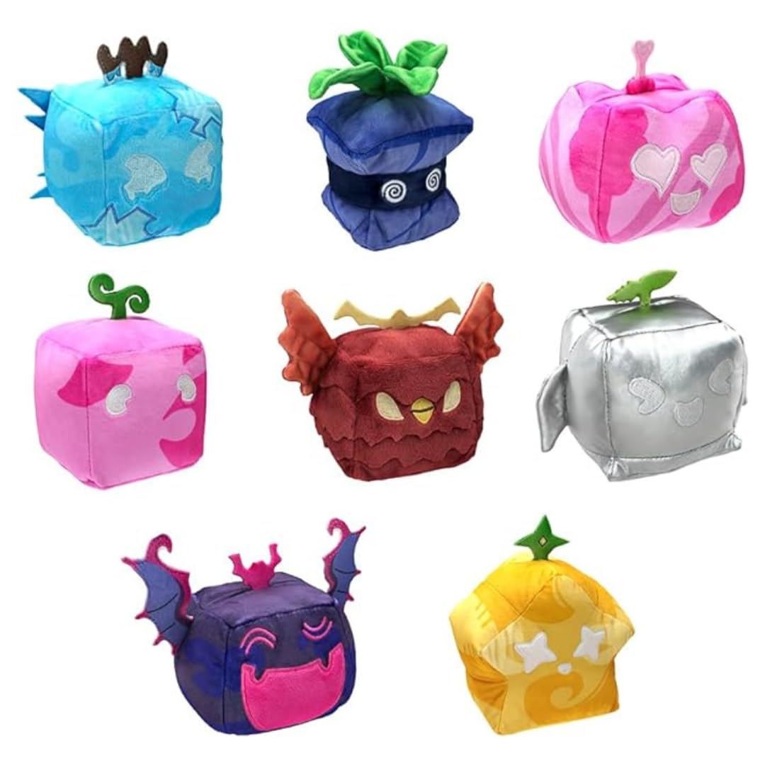 Sunday Sunshine BLOX Fruits - 2-Pack Mystery Fruit Collectible Plush (4" Tall, Series 1) Each Includes DLC