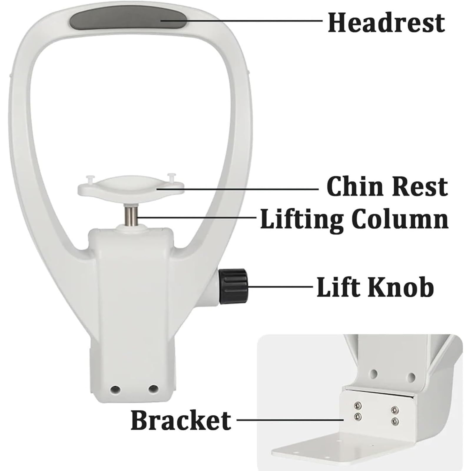 Chin Rest Forehead Support Optometry Accessories, Lifting Chin Bracket with Adjustment Knob, Glasses Equipment for Auto Refractometer and Other Devices, Ophthalmic Auto Refractometer Rest Vision