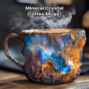 YHAXP Mineral Crystal Coffee Mugs, 8 Colors Crystal Mineral Coffee Mugs, Natural Mineral Crystal Coffee Mugs, New Mineral Crystal Coffee Mugs, Real Mineral Crystal Coffee Mugs 400ml (1pcs A)