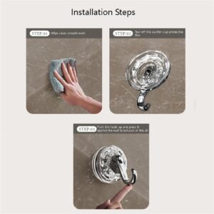 haccen Retro Ripple Suction Cup, Retro Ripple Suction Cup Hooks, Suction Cup Hooks for Shower, Suction Cup Hooks for Glass Window, Suction Cup Shower Caddy