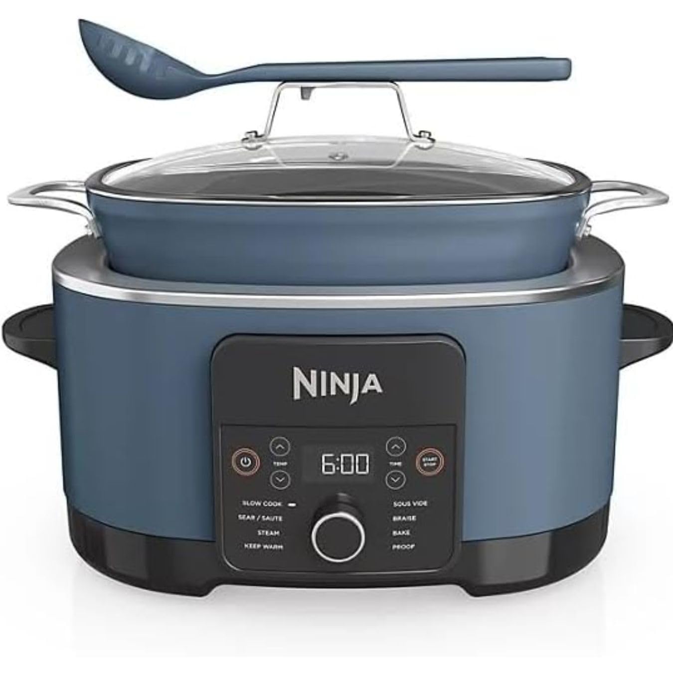 Ninja Foodi PossibleCooker PRO 8.5Qt 8-in 1 Multicooker Replaces 14 Appliances Triple Fusion Heat Cooks 30% Faster Slow Cooker Steam Oven Food Warmer Nonstick Pot Sauté Pan Dutch Oven - Navy (Blue)