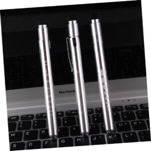 OKUMEYR 2pcs Medical Pen Light Nurse Accessories for Work Light Bulbs Light Pen for Nurses LED Light Bulb Work Flashlights Emergency Torch Light up Pen LED Work Light LED Pen Light Silver