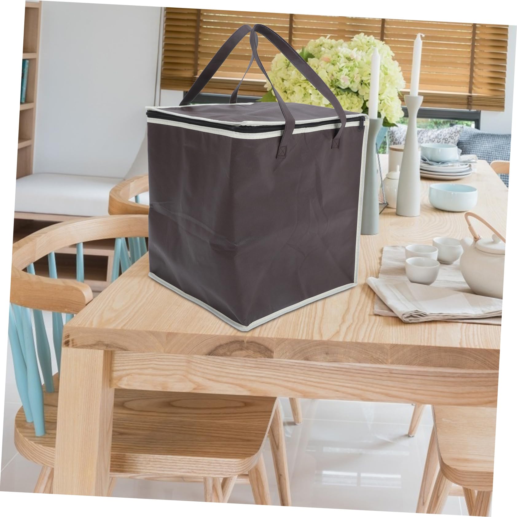 ULTECHNOVO Crock Insulated Bag Pizza Insulated Bag Transport Bag Insulated Grocery Tote Bag Pizza Carrier Bag Insulated Grocery Bags Picnic Cool Bag Freezer Bags for Groceries Cloth Coffee