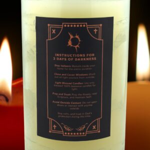 3 Days of Darkness Vigil Candle with preparation instructions | 72-hour candle | Pure 100% Beeswax candle | Votive Candle in Glass for Safety | Catholic Spirituality Candle | Made in the USA