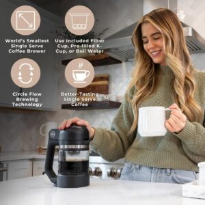 VINCI Micro Café Brewer Single Serve Coffee Maker | Compatible with Keurig K-Cups, K-Pods, Pods, Capsules, Cups | Rapid Heating | Compact and Portable